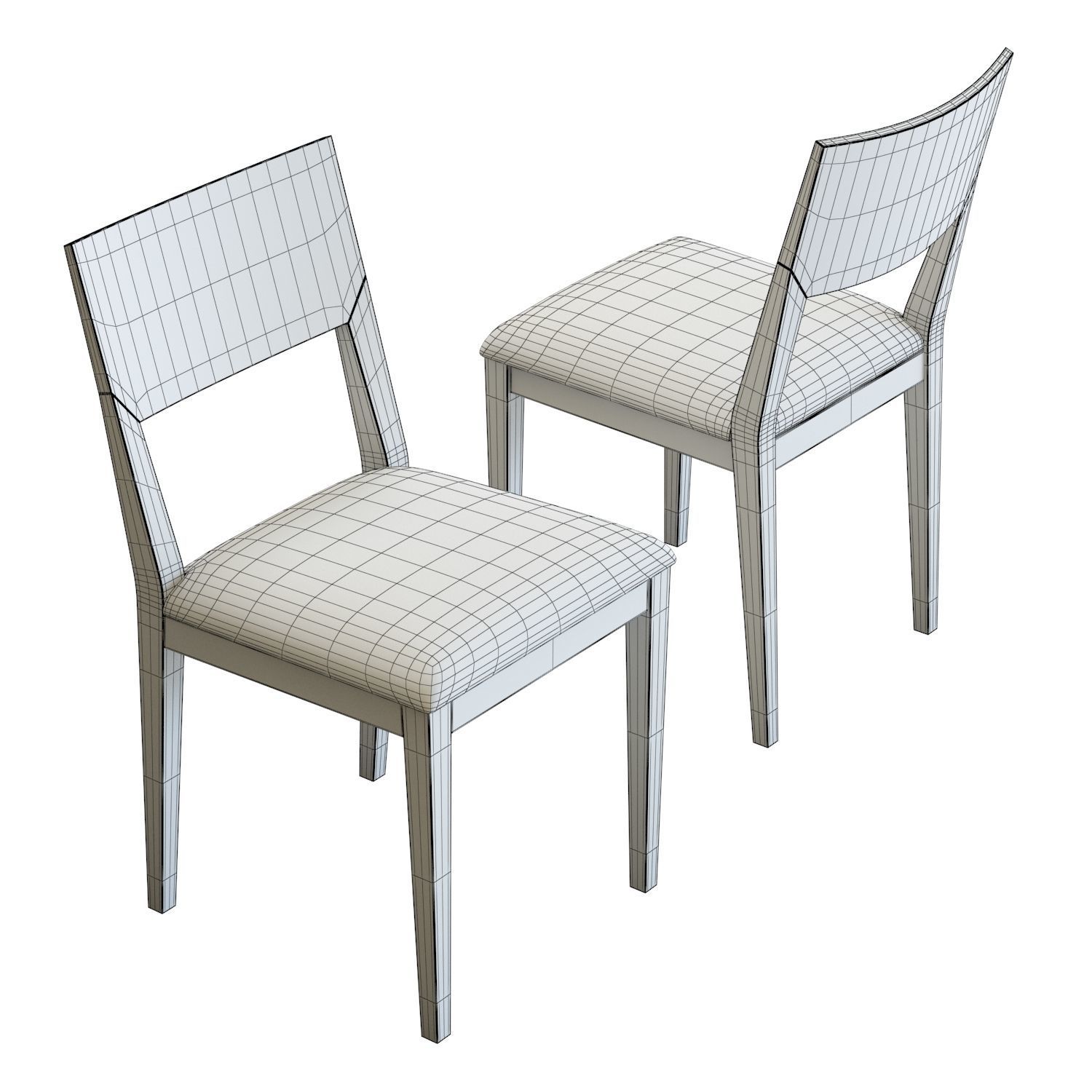 Crate and Barrel Thalia Dining Chair 3D model CGTrader
