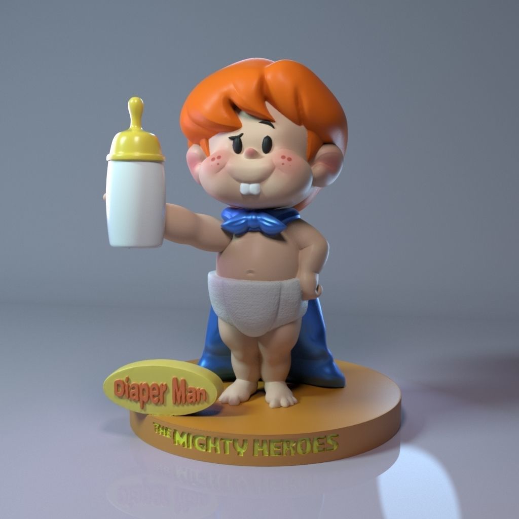 DiaperMan The Mighty Heroes 3D model 3D printable CGTrader