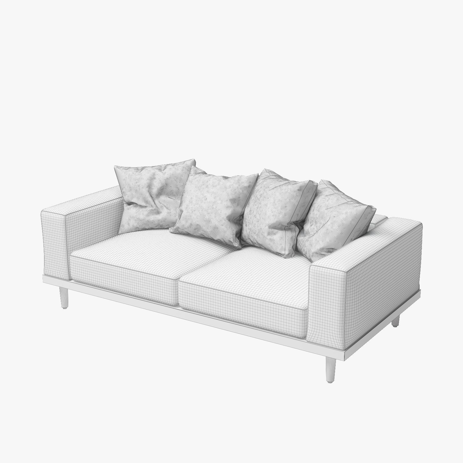 West Elm Newport sofa 3D model CGTrader