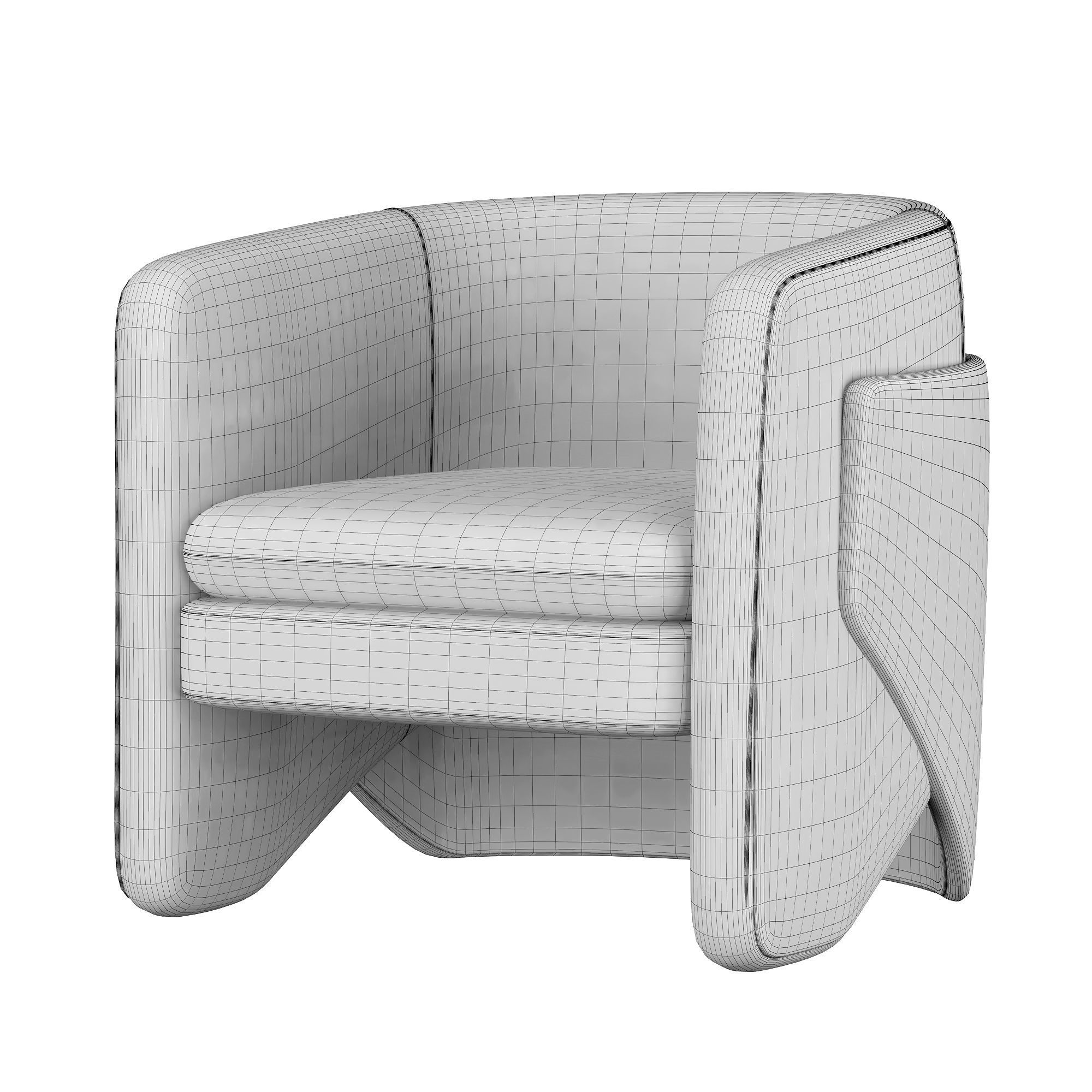 Westelm Thea Chair 3D model CGTrader