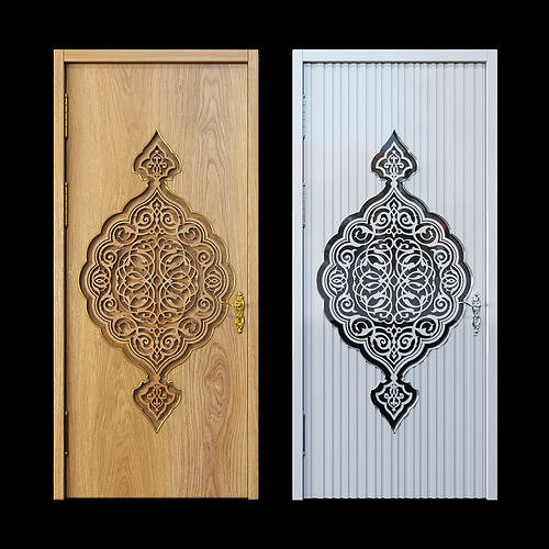 Oriental door 3D model