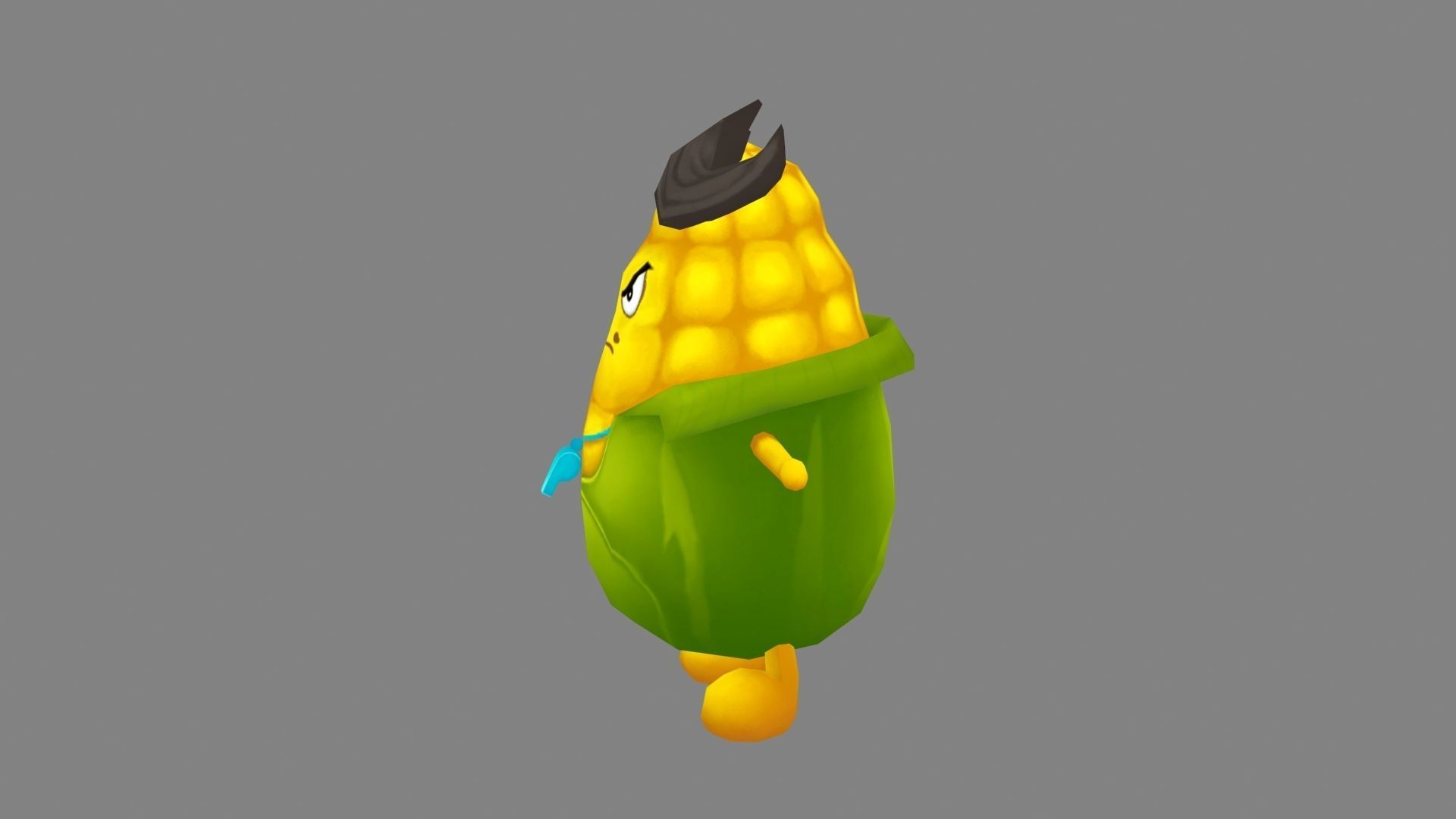 3D model Cartoon vegetable mascot corn man VR / AR / lowpoly CGTrader