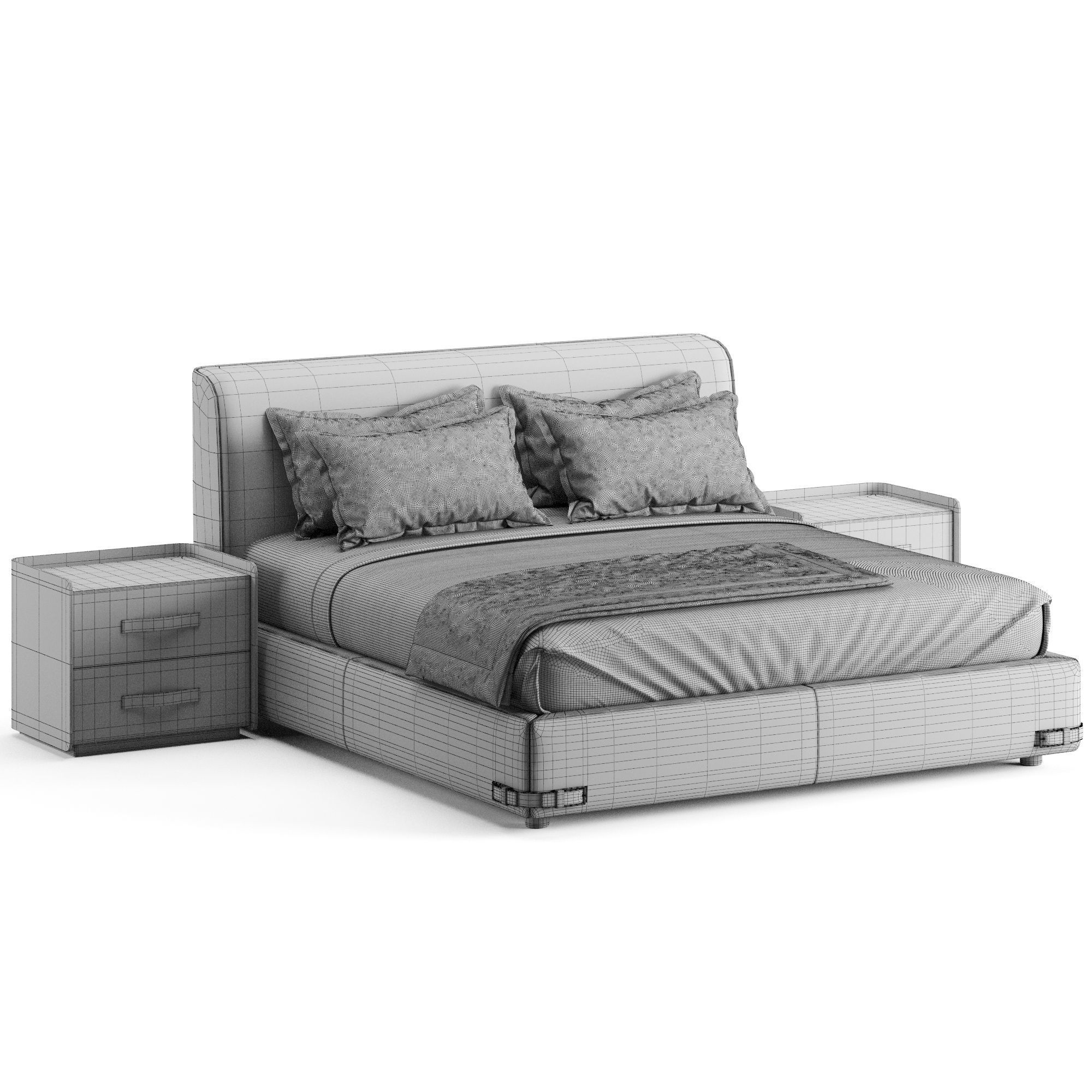 Fendi Casa Soho Bed 3D model CGTrader