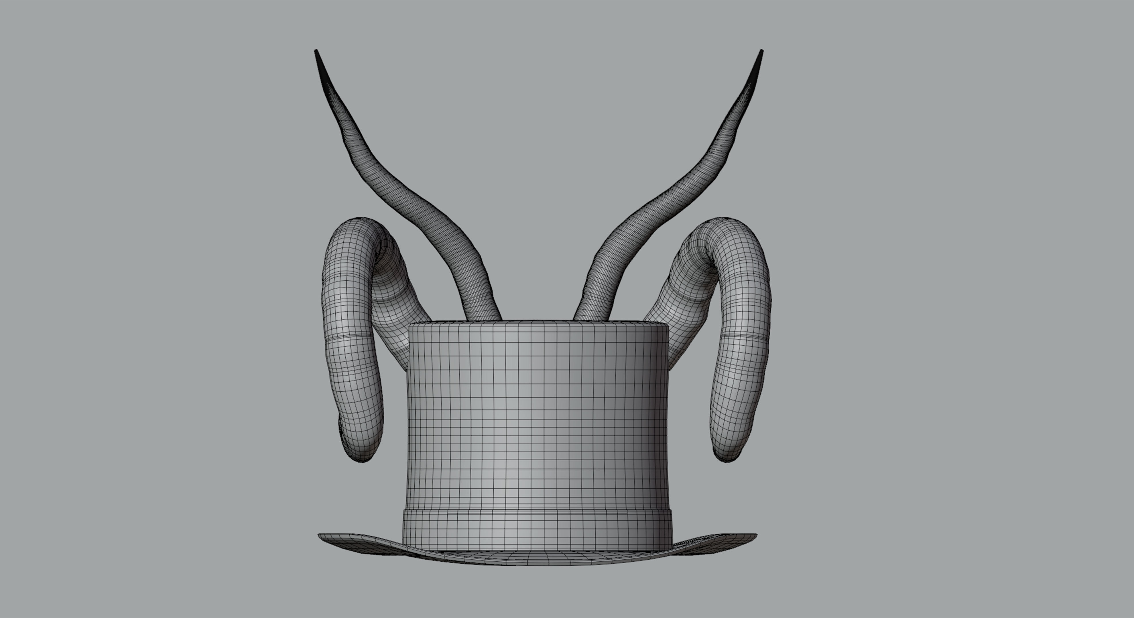 3D model Horned Top Hat VR / AR / lowpoly CGTrader