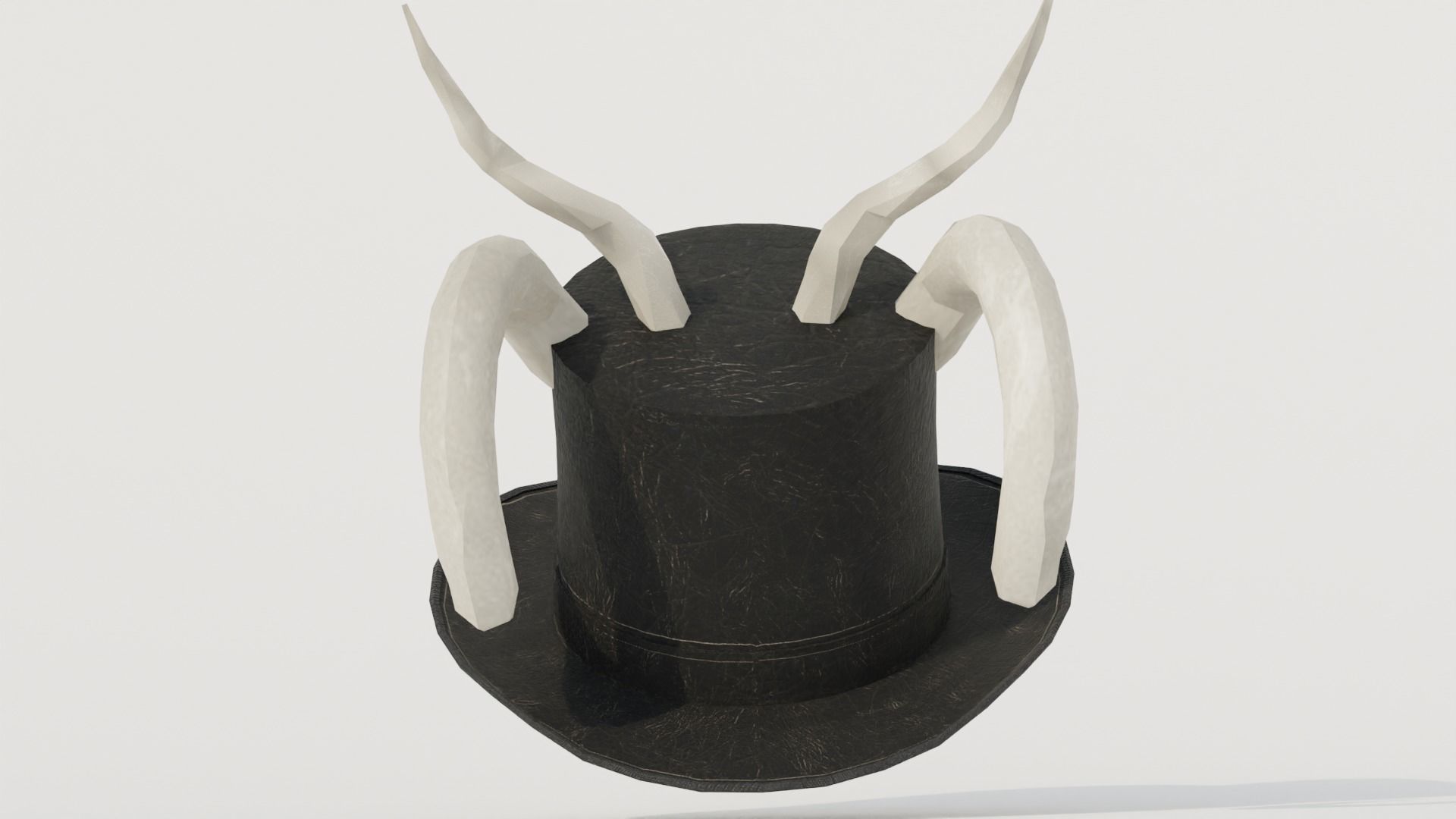 3D model Horned Top Hat VR / AR / lowpoly CGTrader