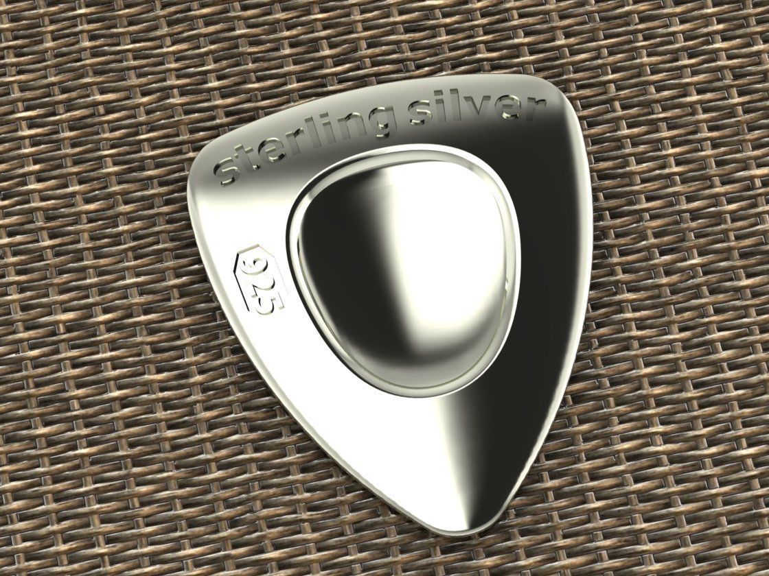 guitar pick 3D model 3D printable CGTrader