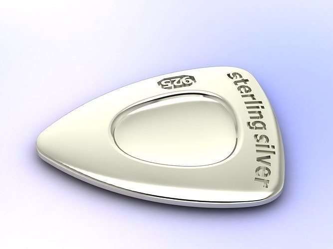 guitar pick 3D model 3D printable CGTrader