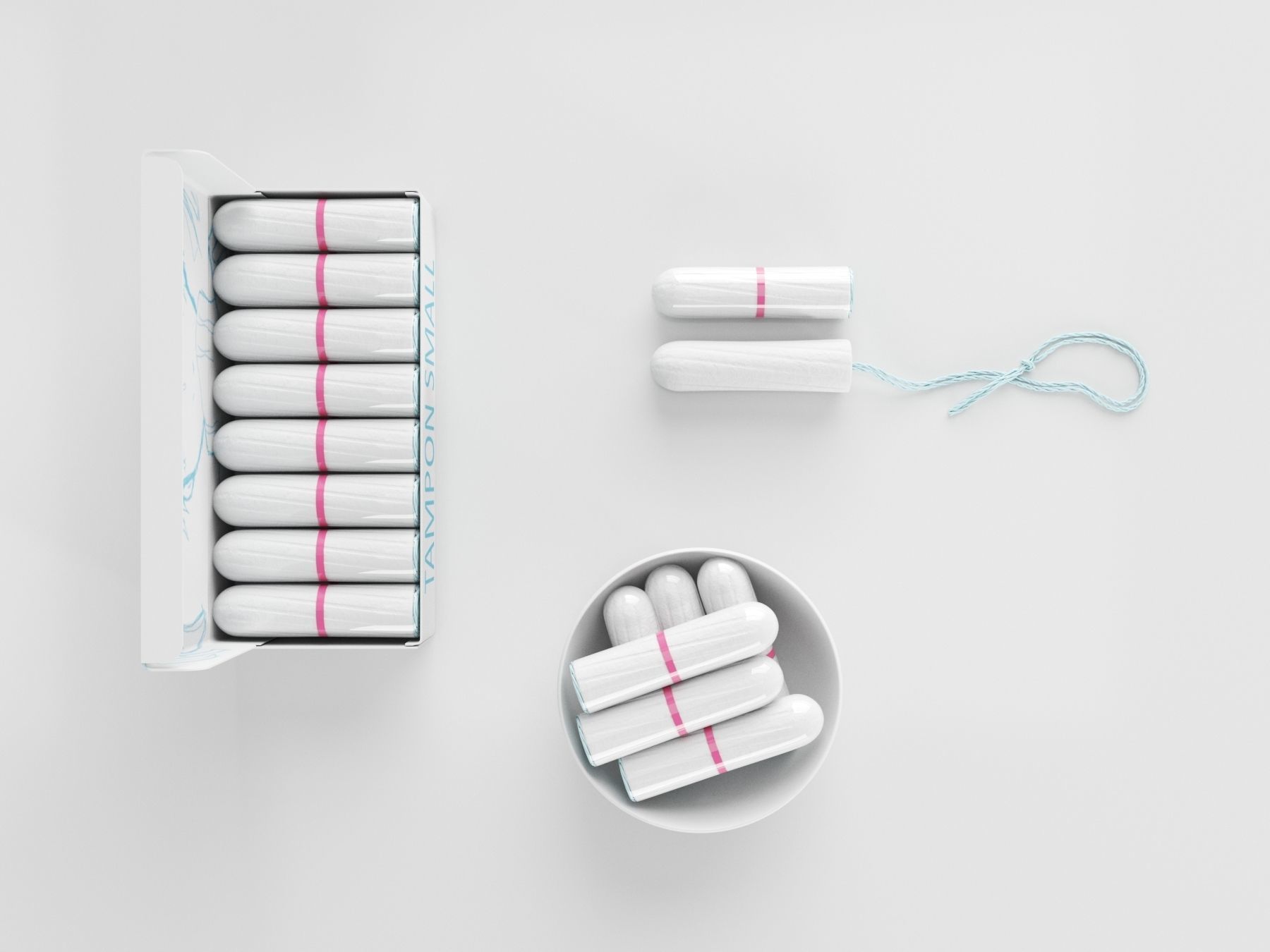 tampon small set 3D model CGTrader