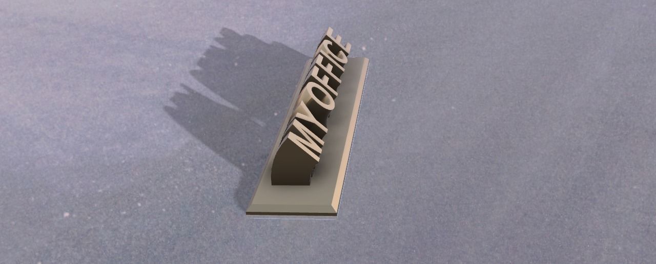 3d print custom sweeping nameplate 3D model 3D printable CGTrader
