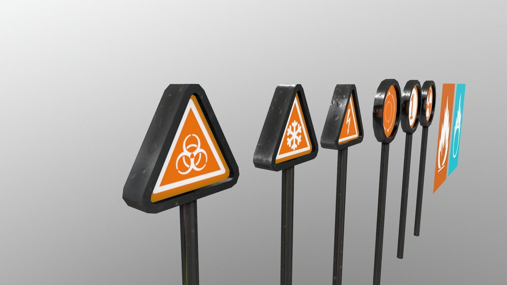 3D model Sci-Fi Signs VR / AR / low-poly | CGTrader
