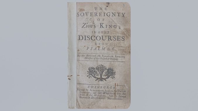 3D model Antique 1739 Ebenezer Erskine Sermon Leaflet VR / AR / low