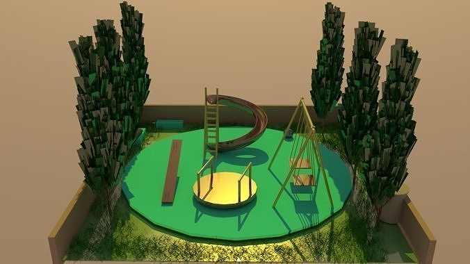 3D model PLAYGROUND VR / AR / low-poly | CGTrader