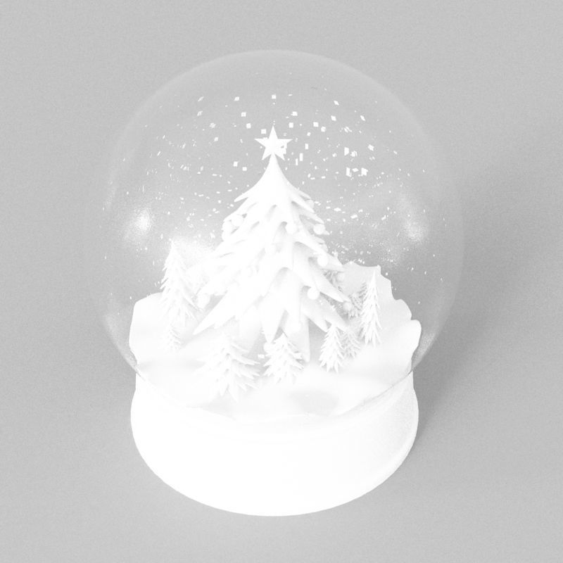 3D model Snow Christmas Globe VR / AR / lowpoly CGTrader