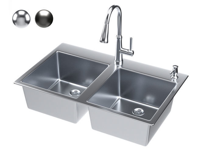 MOEN sink 01 3D model CGTrader