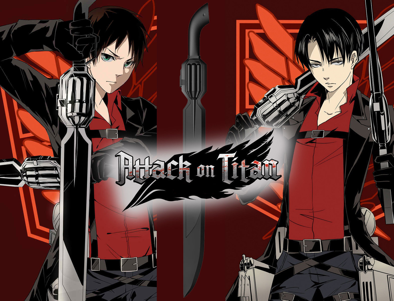 Attack on Titans gunblade anime prop 3D model 3D printable CGTrader