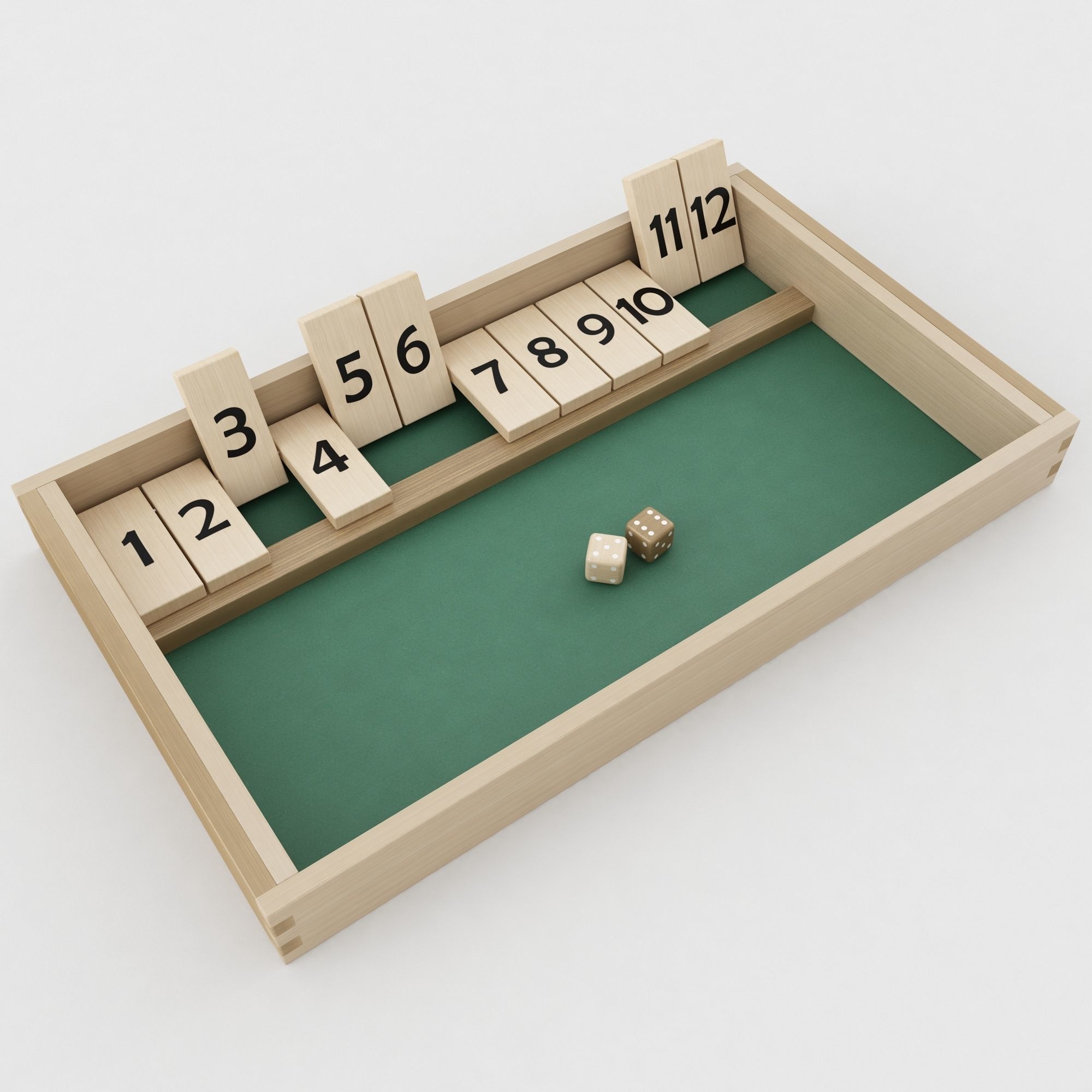 Shut the Box Dice Game 3D model CGTrader