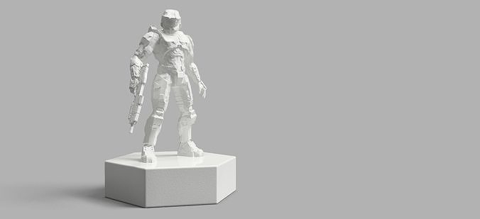 MasterChief 3dPrint ready model 3D model 3D printable | CGTrader