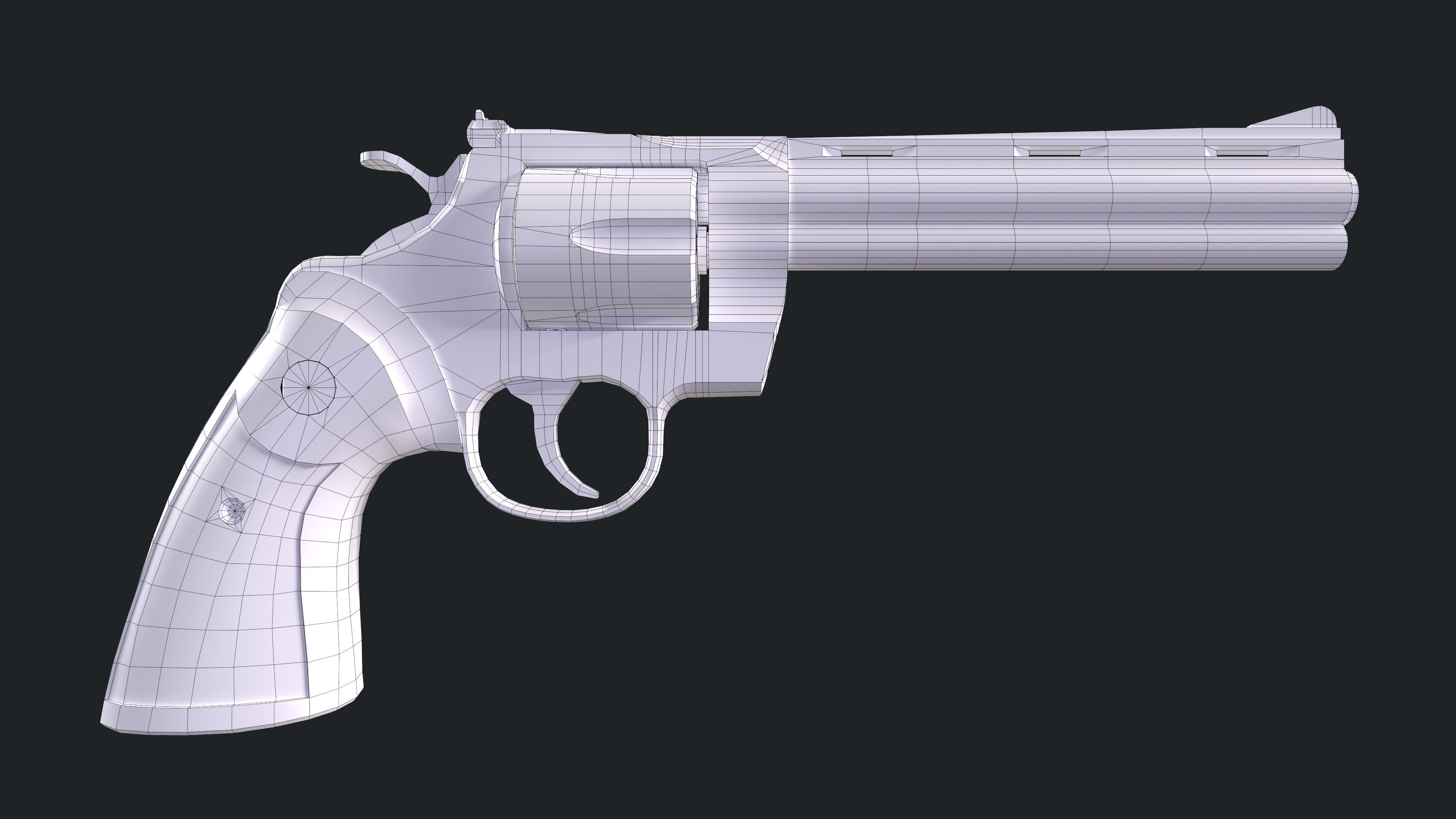 3D model Colt Python 357 with Ammo Box and Bullets VR / AR / low-poly ...
