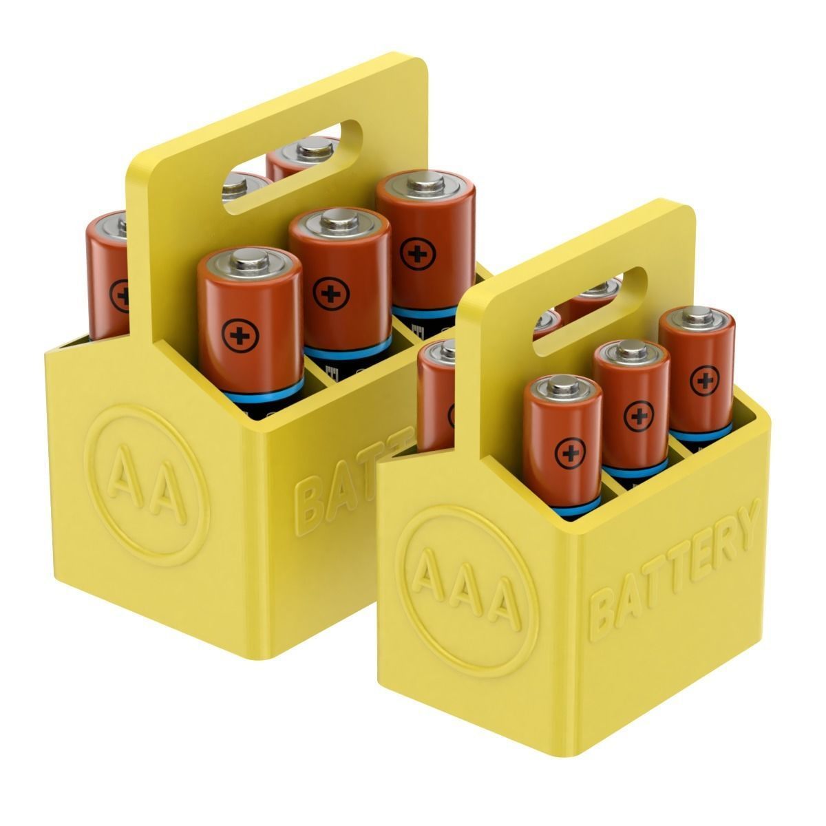 Printable Battery Holder 3D model 3D printable CGTrader