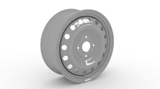 Steel car rim 3D model | CGTrader