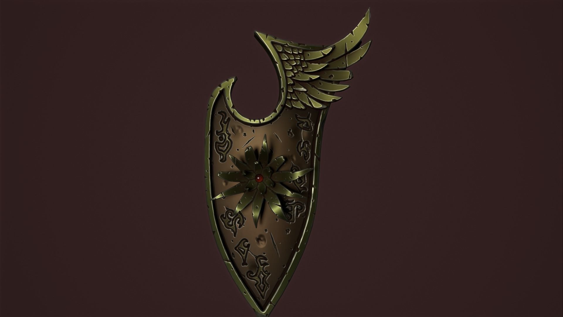 Ss Runes Shield 3D model Rune shield VR / AR / low-poly | CGTrader