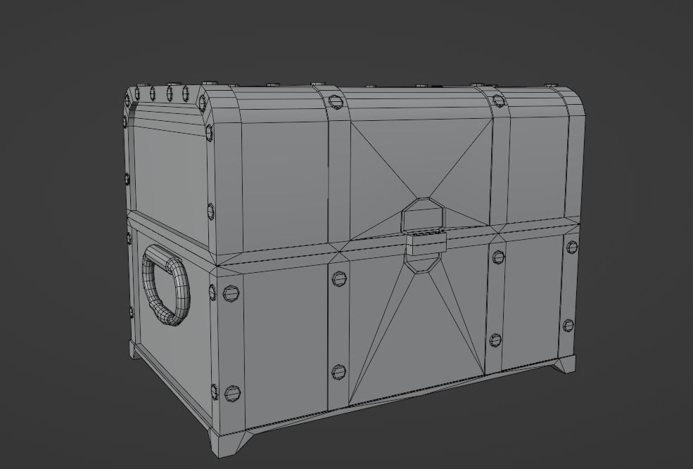 3D model CHEST LOW POLY VR / AR / low-poly | CGTrader
