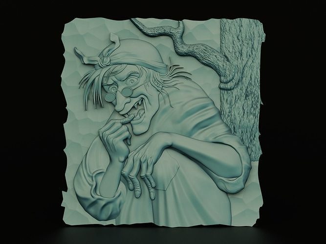 3D panel Witch Baba Yaga 3D model 3D printable | CGTrader