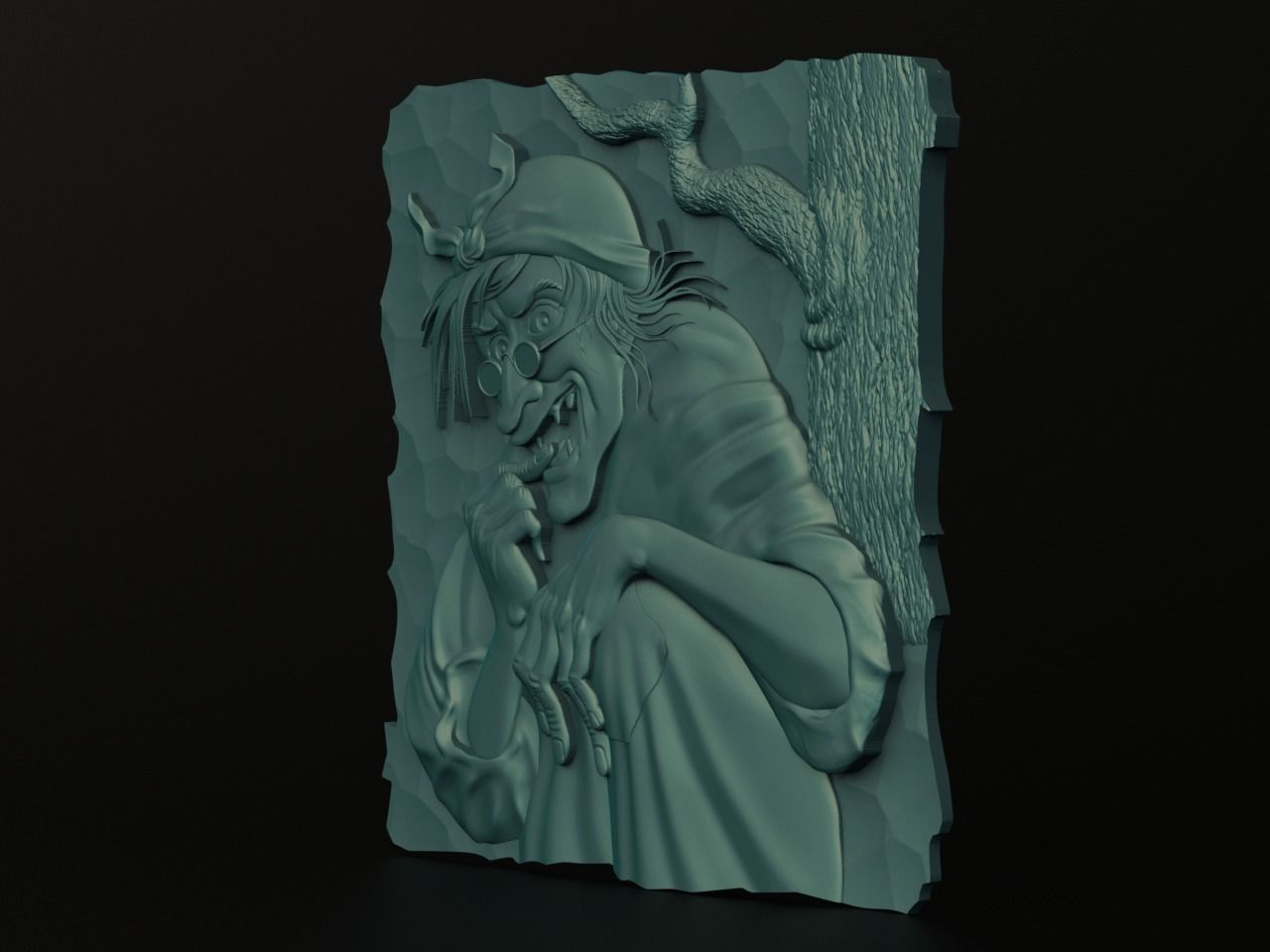 3D panel Witch Baba Yaga 3D model 3D printable | CGTrader