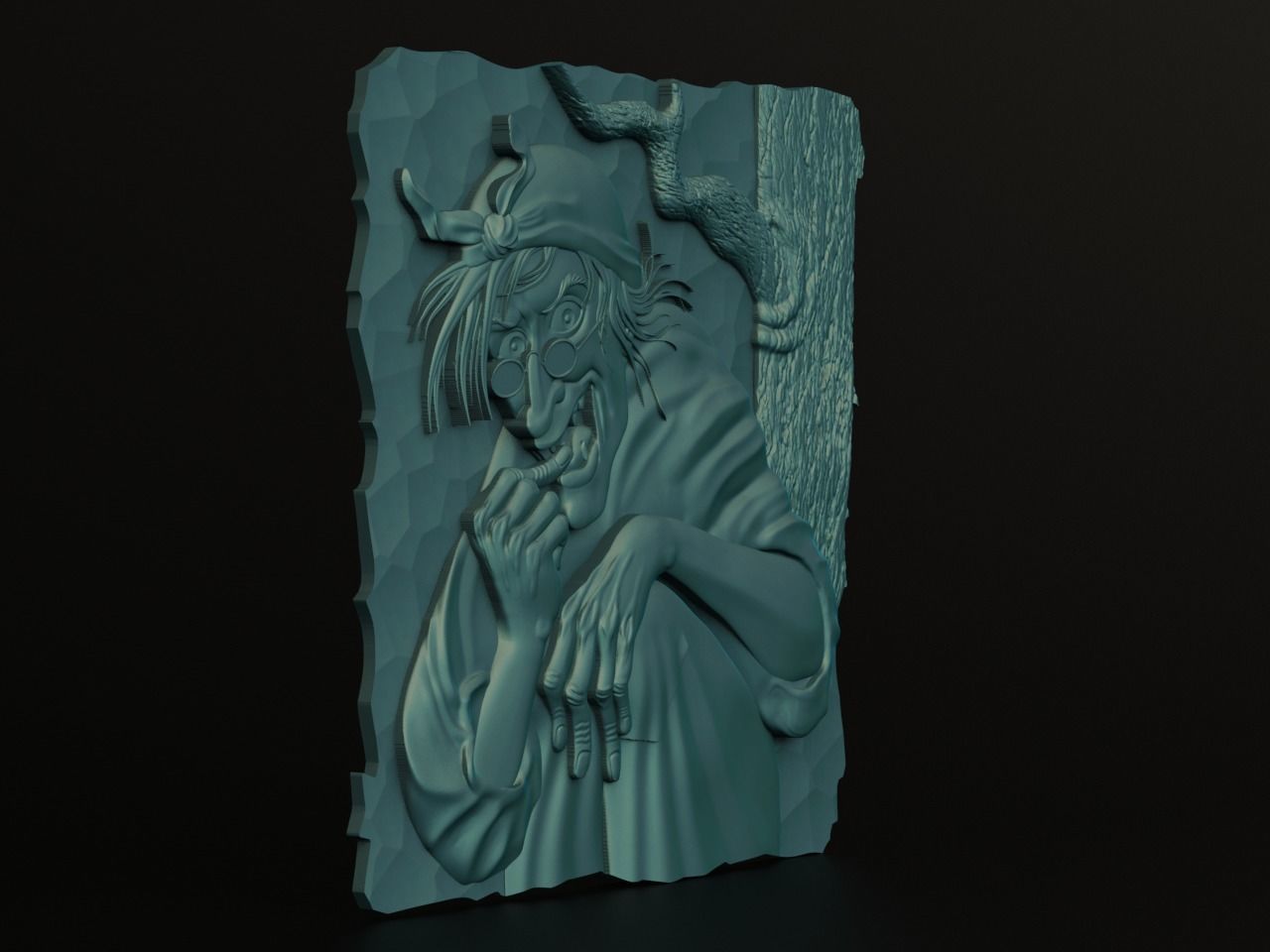 3D panel Witch Baba Yaga 3D model 3D printable | CGTrader