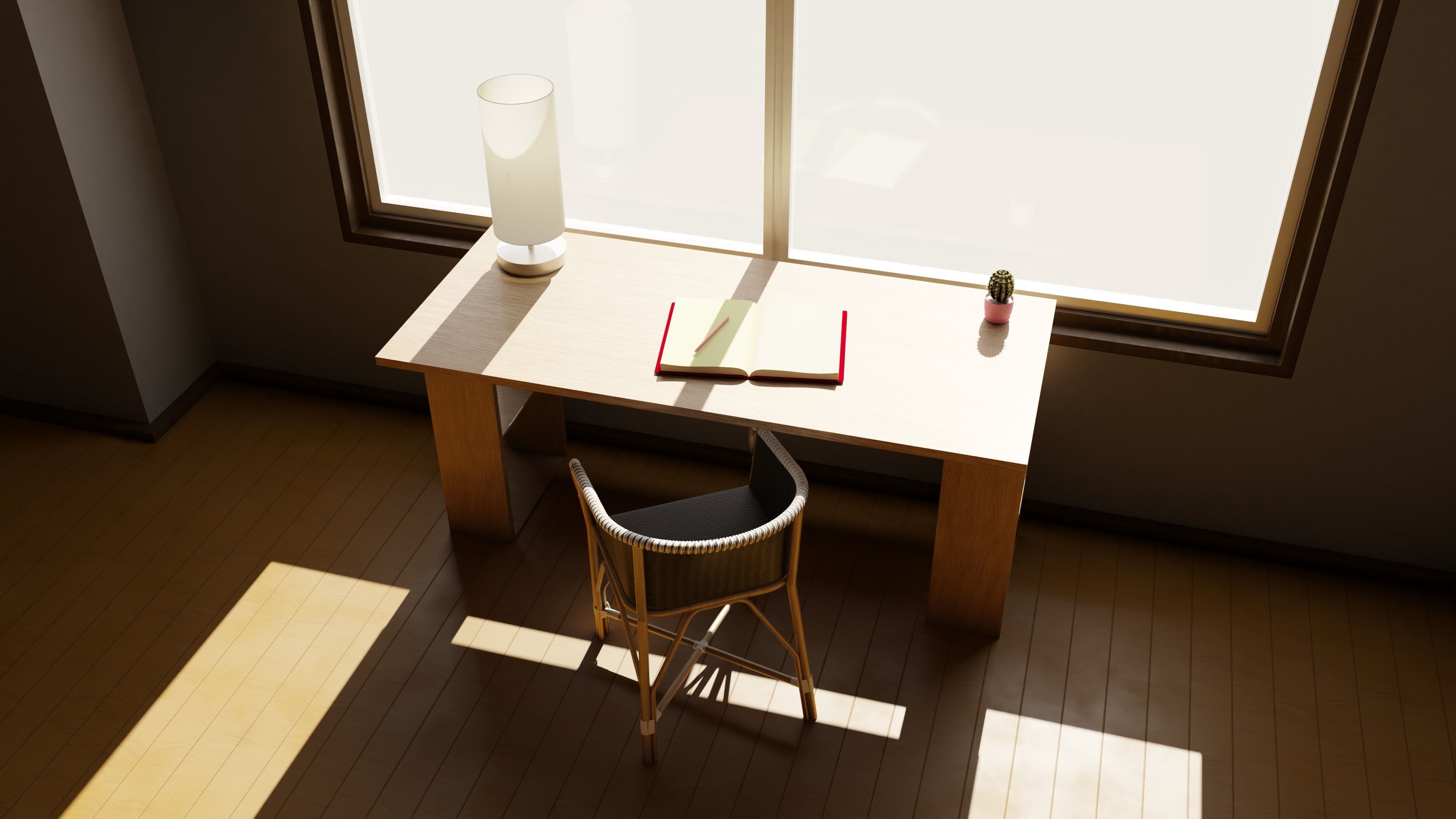 Minimalist desk free 3D model | CGTrader