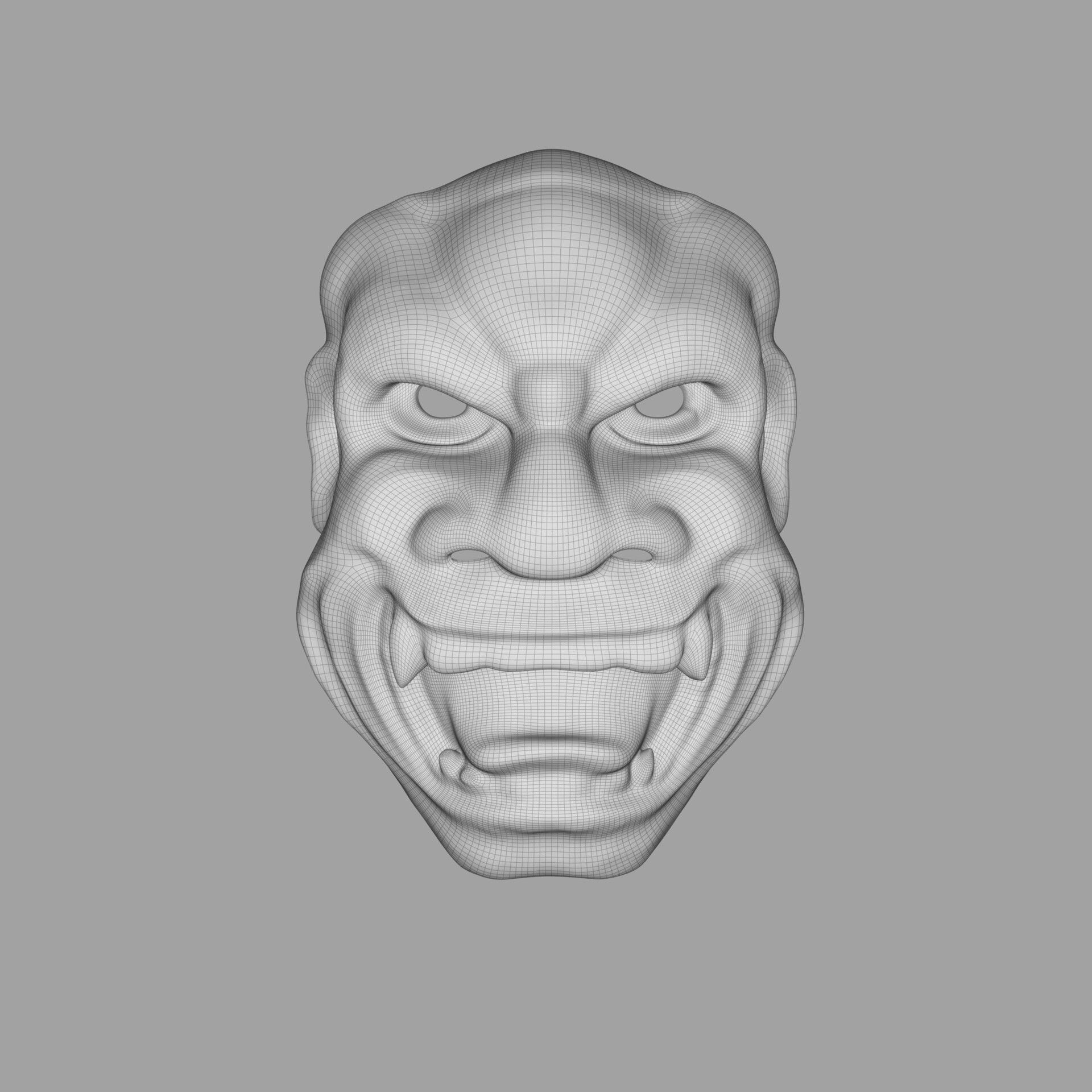 Noh Mask 3D model | CGTrader