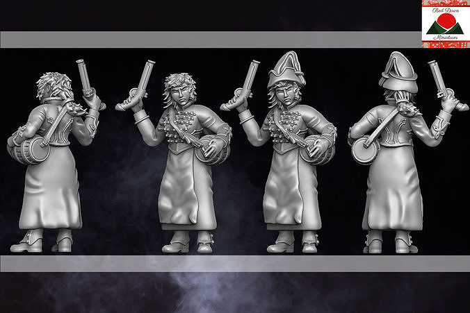 28mm Napoleonic French Vivandiere Print Supported 3D model 3D printable |  CGTrader