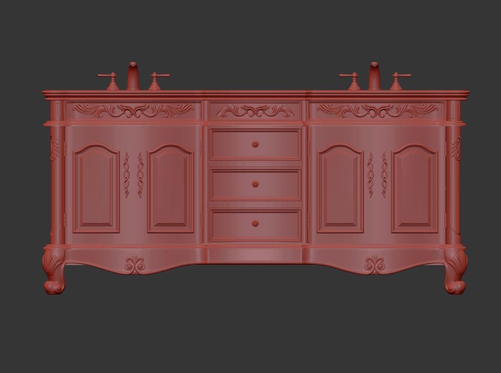 Svetlana 72 Double Sink Bathroom Vanity 3D model CGTrader