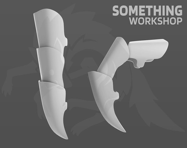 DETAILED ARTICULATED FINGER CLAW 3D MODEL FOR COSPLAY 3D model 3D