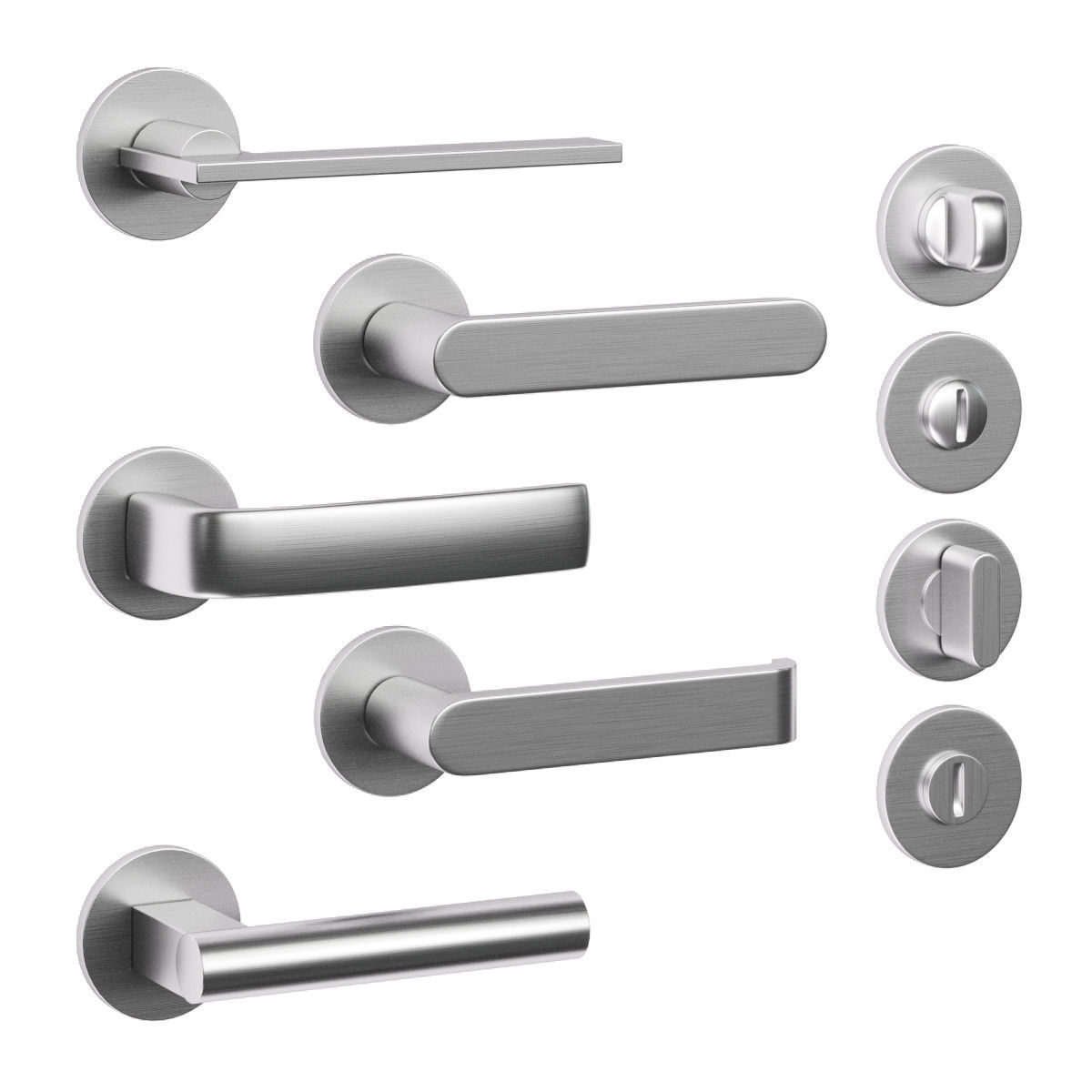 Olivari door handles set7 3D model CGTrader