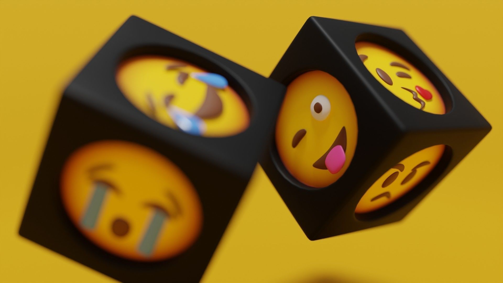 Emoji Dice 3D model CGTrader