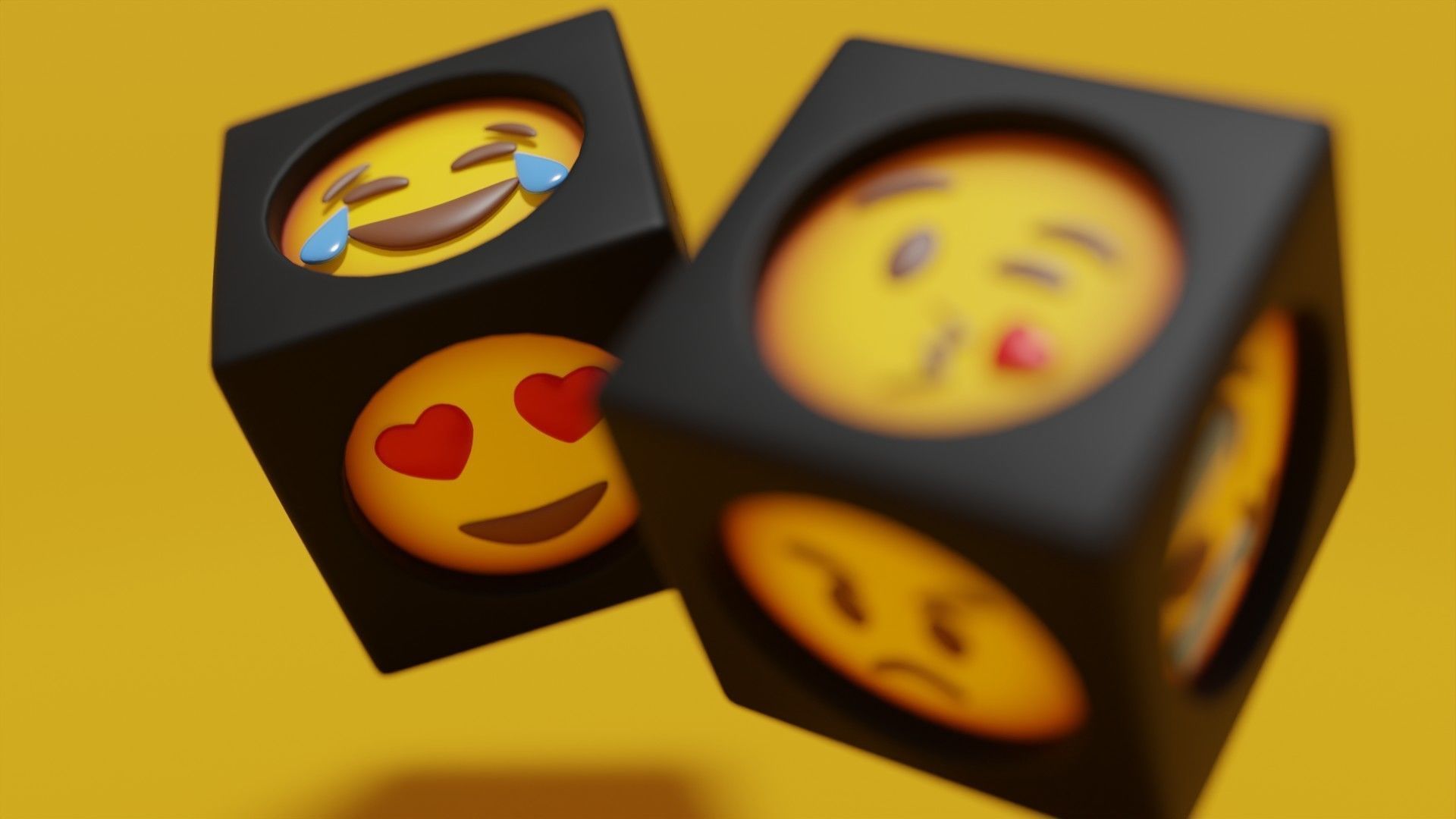 Emoji Dice 3D model CGTrader