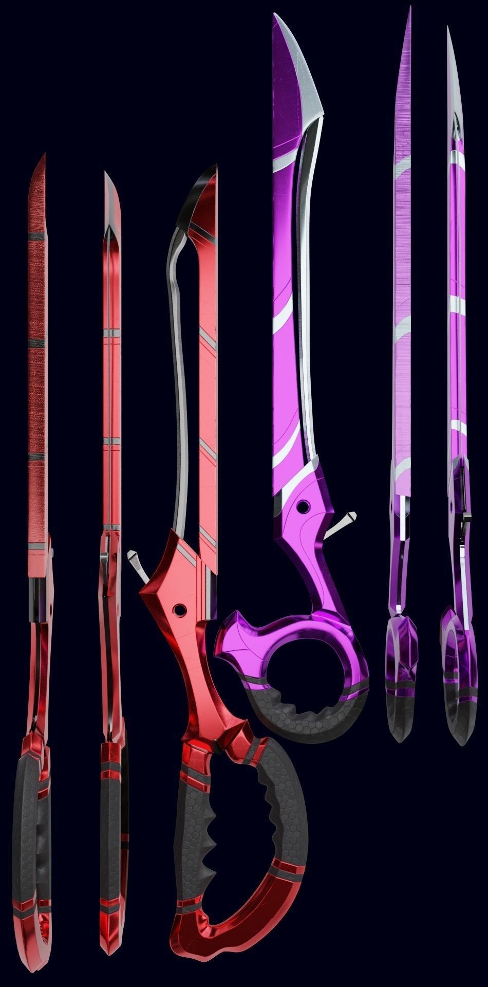 Kill la kill blade scissors 3D model 3D printable CGTrader