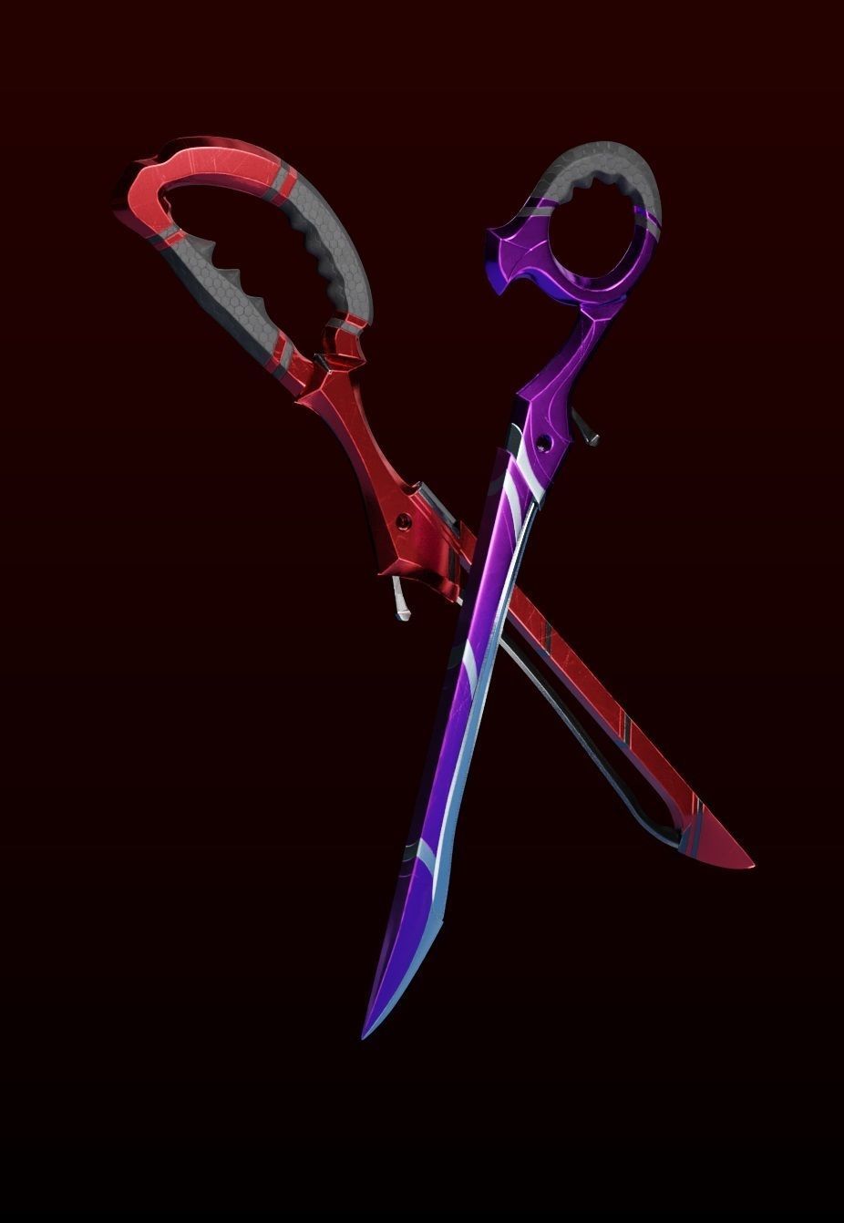 Kill la kill blade scissors 3D model 3D printable CGTrader