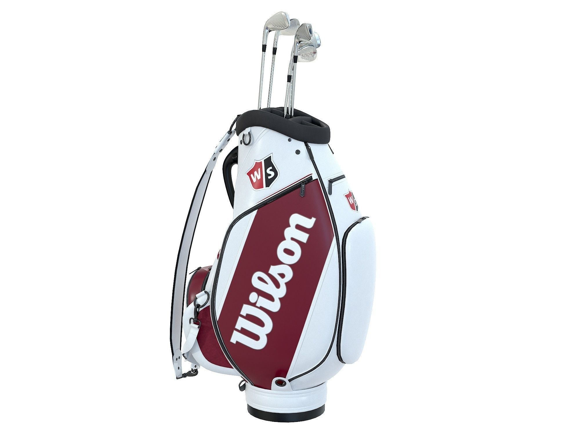 3D model Wilson Golf Bag White VR / AR / lowpoly CGTrader