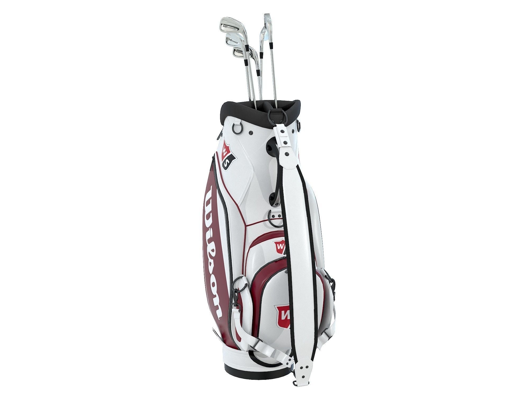 3D model Wilson Golf Bag White VR / AR / lowpoly CGTrader