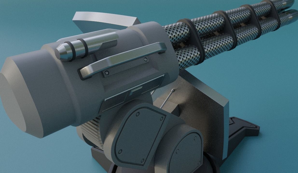 3D model turret machine gun 3D model CGTrader