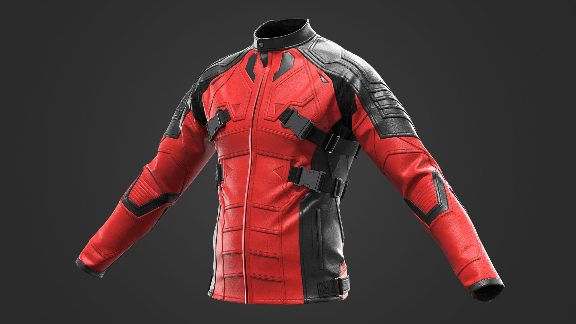 Cyberpunk leather jacket Scifi Future Mens 3D model CGTrader