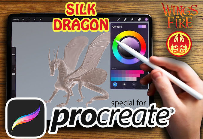 Dragon of Silk Tribe from Wings of Fire Procreate version 3D model |  CGTrader