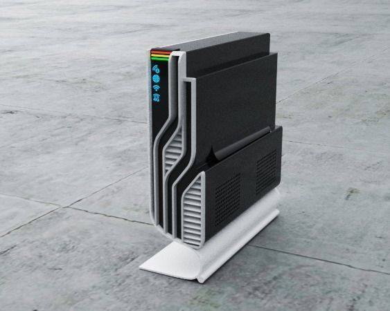 Router futuristic 3D model | CGTrader