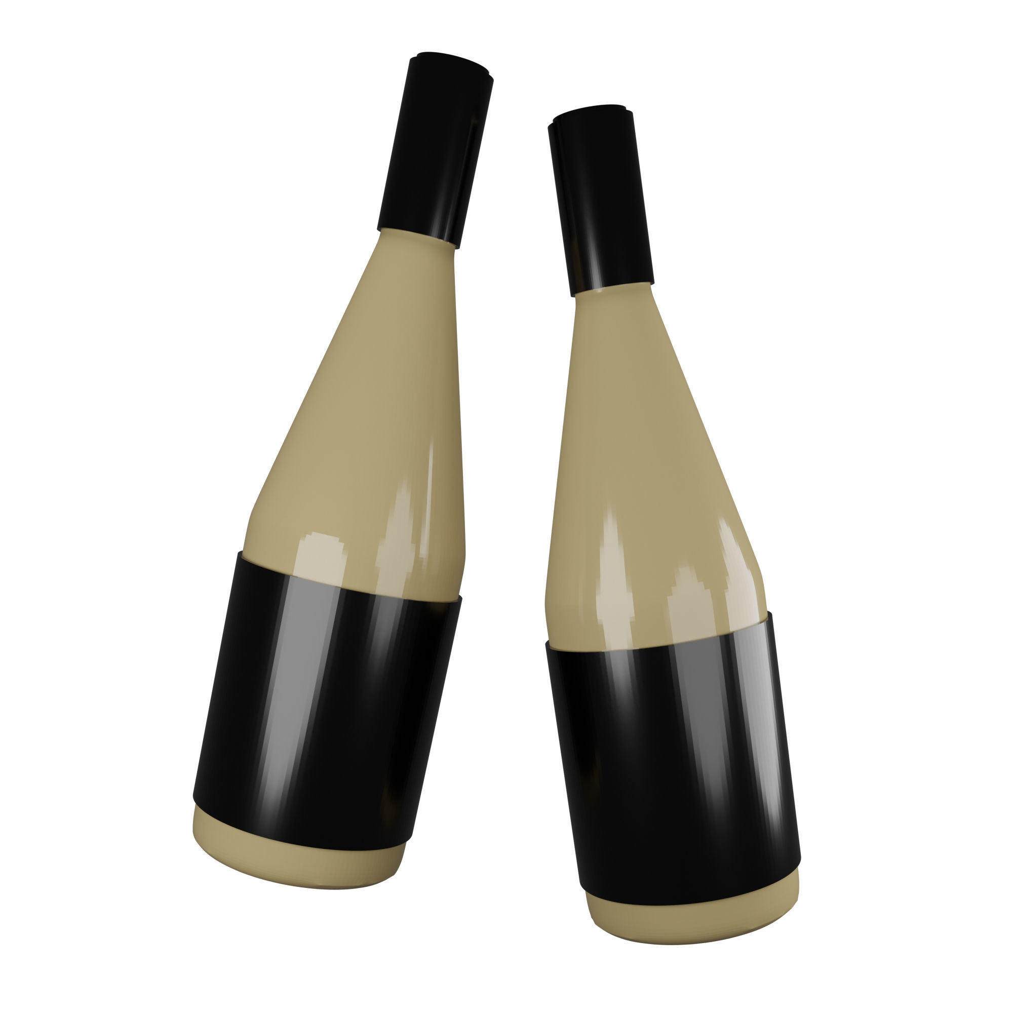3D Model Beer Bottle VR AR Low poly CGTrader