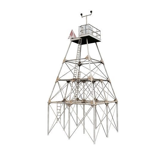 Molasses Reef Lighthouse 3D model CGTrader