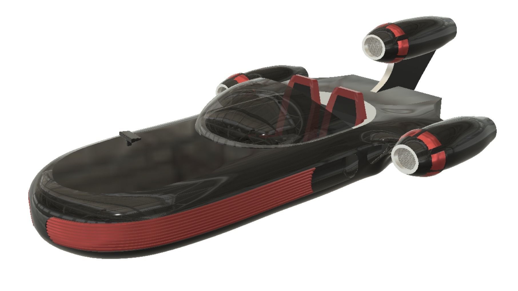 x34 landspeeder 3D model CGTrader