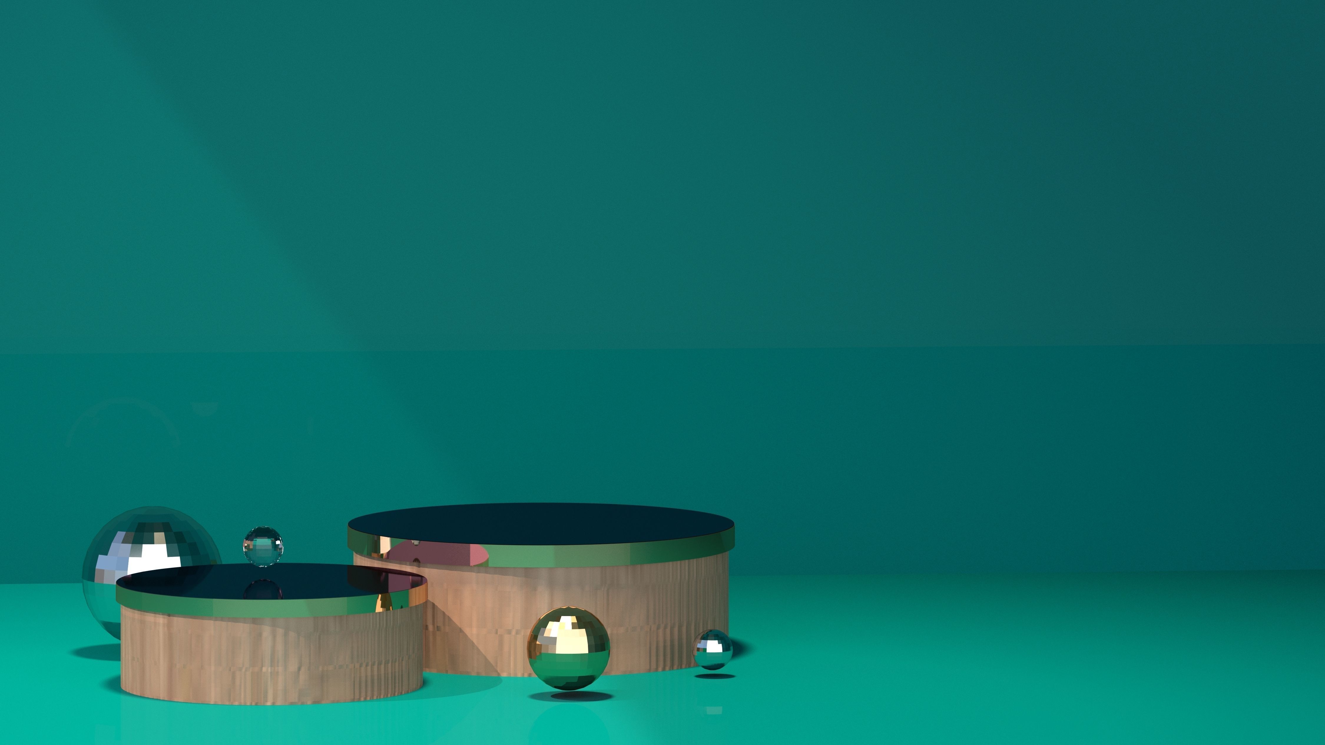 Product Scene Green mint free 3D model CGTrader