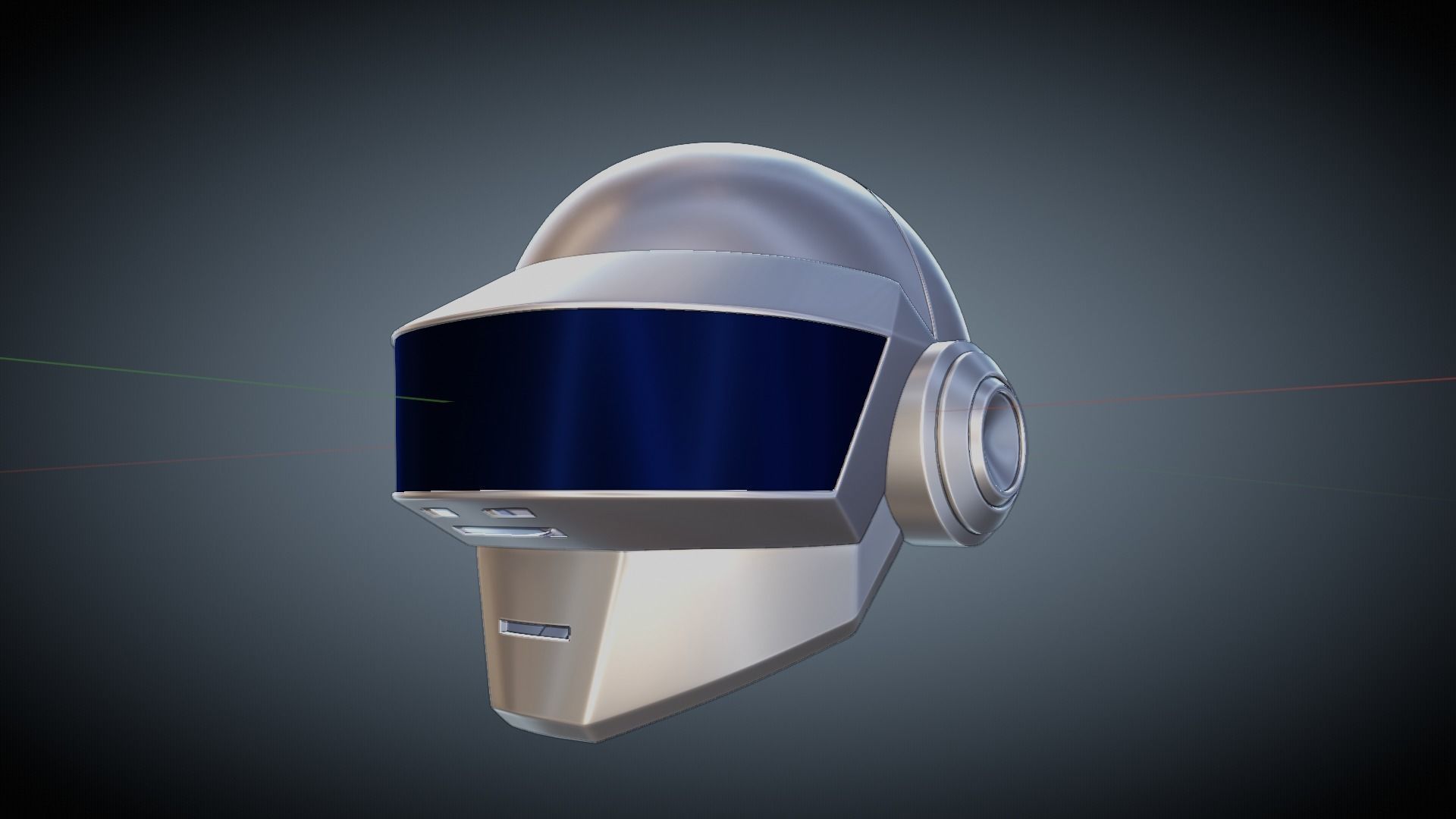 Daft Punk Thomas Bangalter 3D printable helmet 3D model 3D printable ...